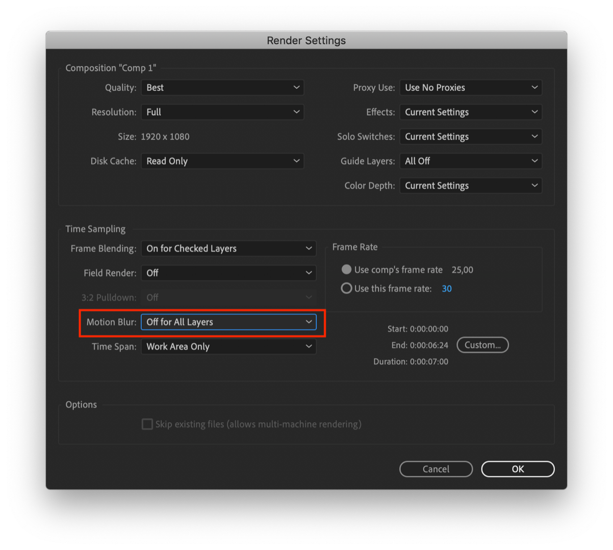 Best Motion Blur Settings After Effects